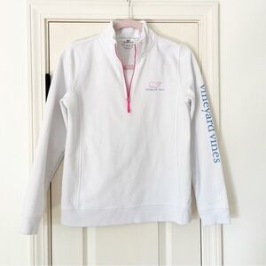Women's Vineyard Vines White Quarter Zip Pullover size small